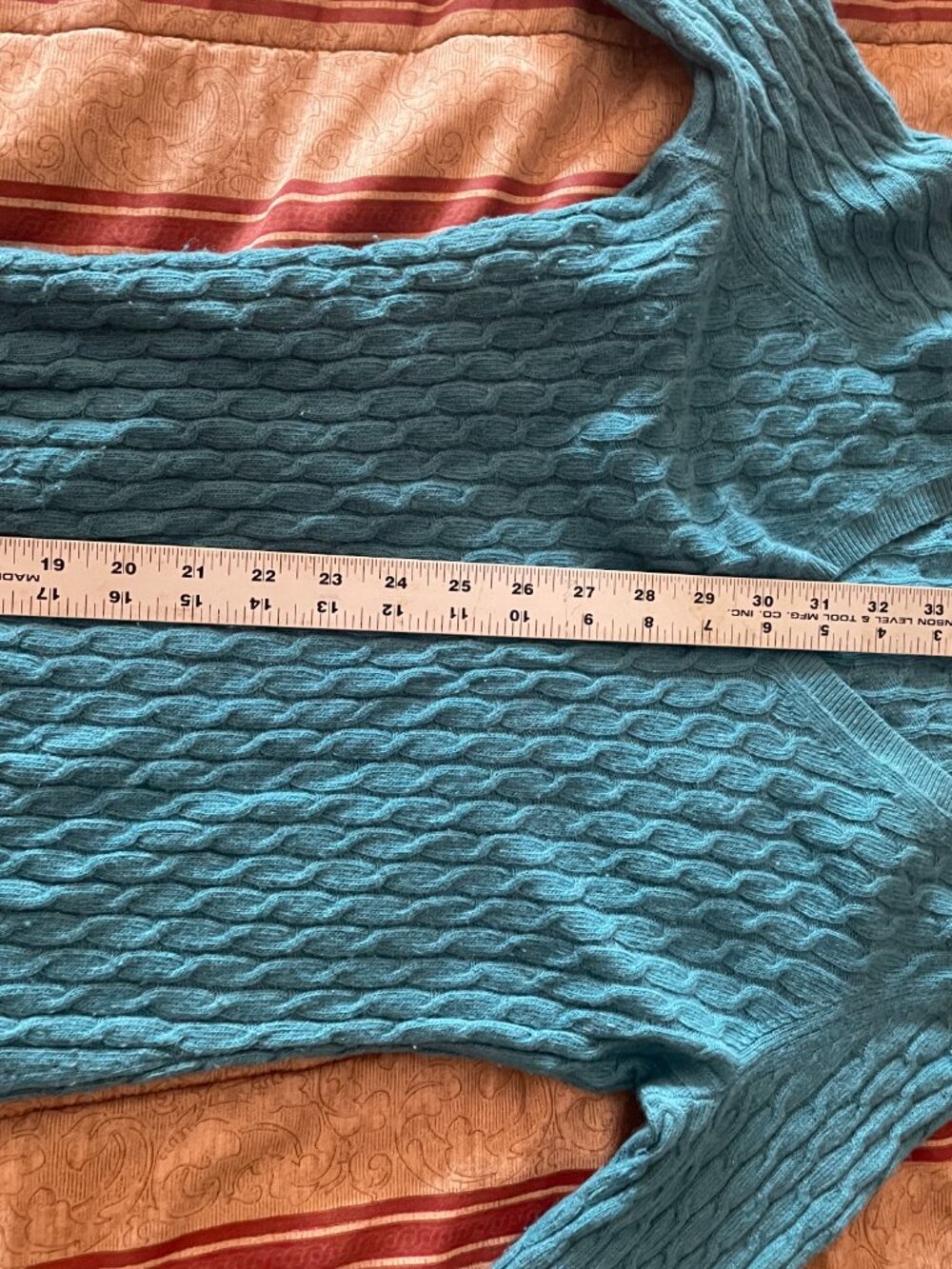 Banana Republic Cashmere sweater in Teal, Cable Knit XS Petite - Picture 3 of 9
